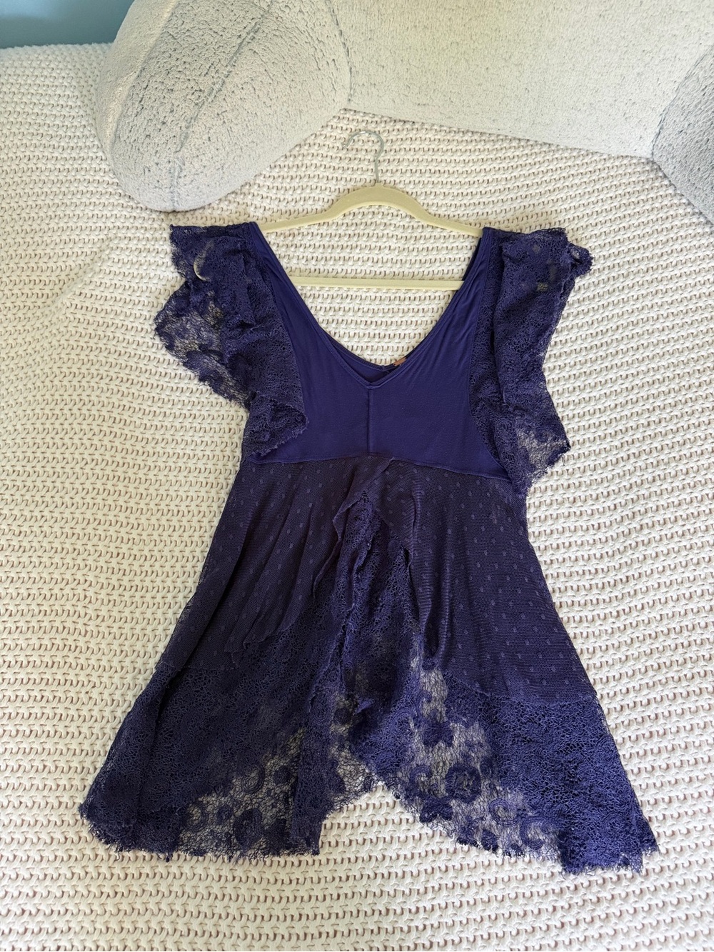 Free people lace flutter top